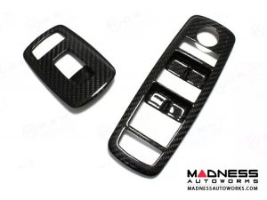 Maserati Ghibli Interior Trim - Carbon Fiber - Window Switch Control Button Frame Kit 